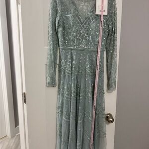 Elegant Sequined Long Sleeve Dress